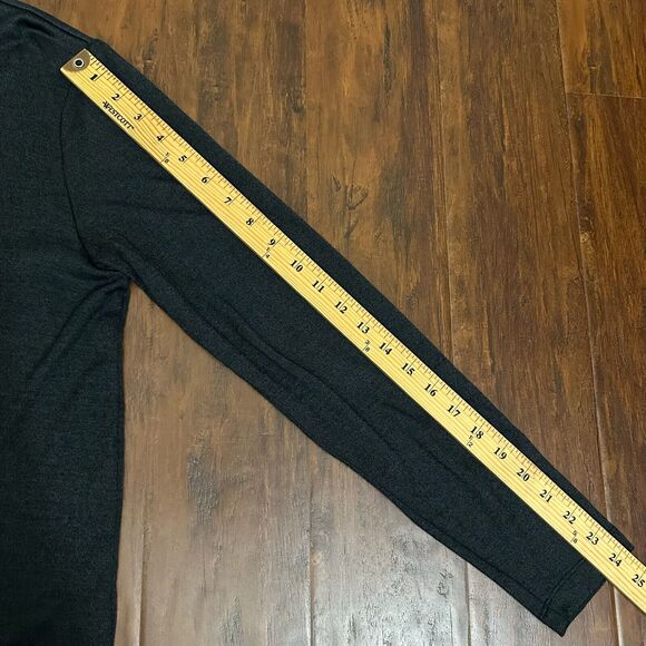 THEORY Snap Henley T-Shirt Charcoal Grey LS Tee Jersey Comfort Stretch - Picture 10 of 10